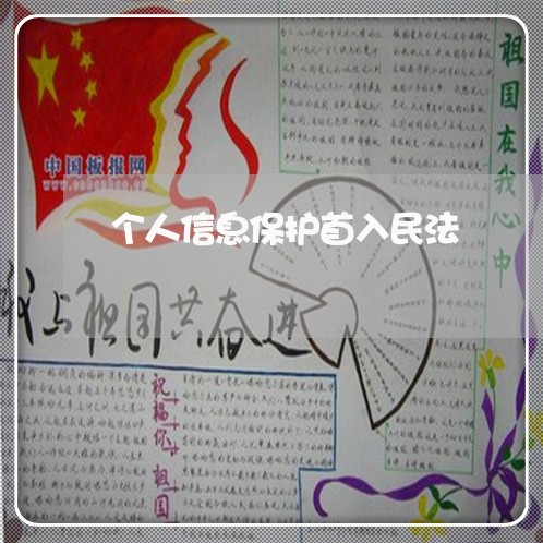 个人信息保护首入民法
