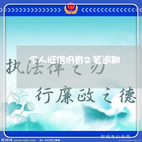 个人征信仍有2笔逾期