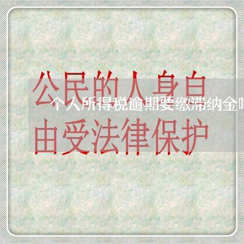 个人所得税逾期要缴滞纳金吗 个人所得税逾期要缴滞纳金吗