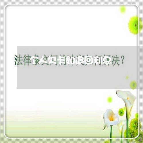 个人欠卡如追回利息