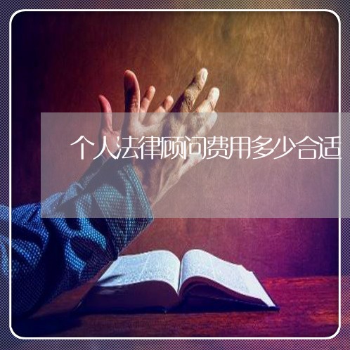 个人法律顾问费用多少合适/2023061793927 个人法律顾问费用多少合适/2023061793927