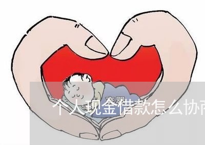 个人现金借款怎么协商还款/2023110971404