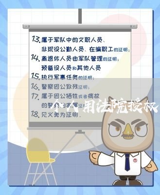 个人用法院授权书