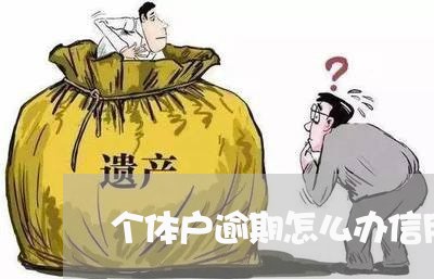 个体户逾期怎么办信用卡/2023040187383