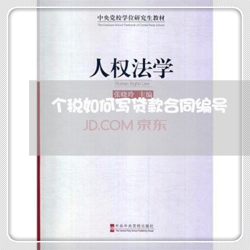 个税如何写贷款合同编号/2023041371394 个税如何写贷款合同编号/2023041371394
