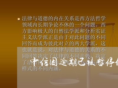 中信因逾期已被暂停使用