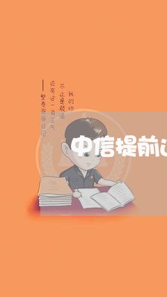 中信提前还部分房贷流程/2023041835918