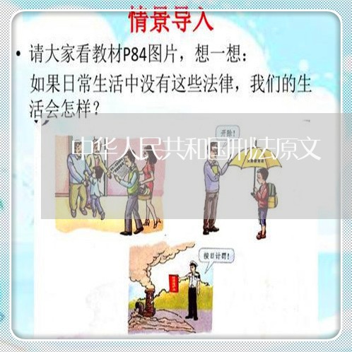 中华人民共和国刑法原文