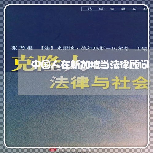中国人在新加坡当法律顾问