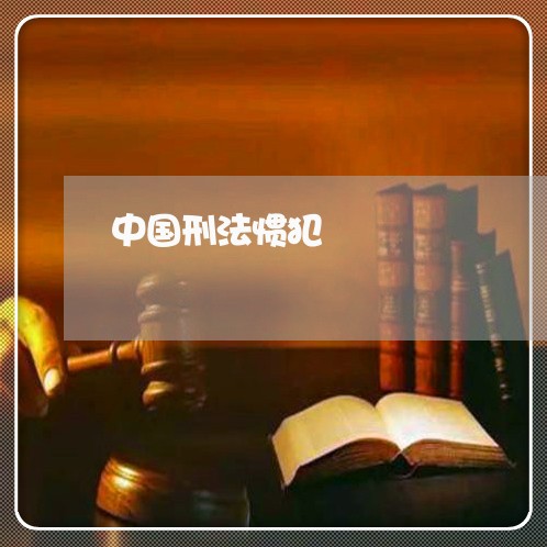 中国刑法惯犯 中国刑法惯犯