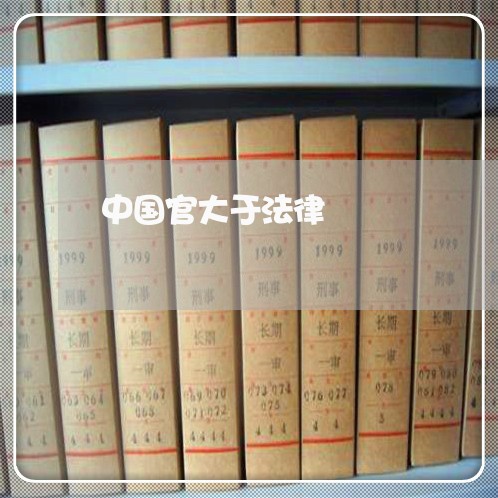 中国官大于法律