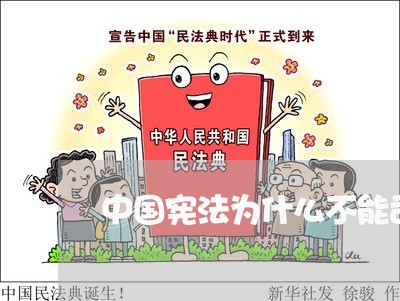 中国宪法为什么不能司法化 中国宪法为什么不能司法化