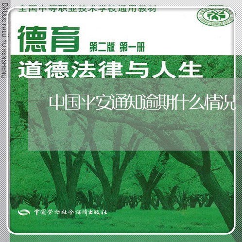 中国平安通知逾期什么情况/2023062815057