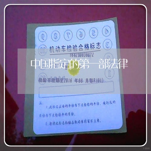 中国指定的第一部法律 中国指定的第一部法律