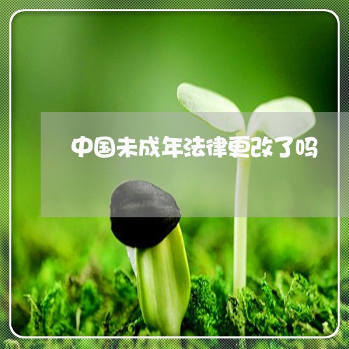 中国未成年法律更改了吗 中国未成年法律更改了吗