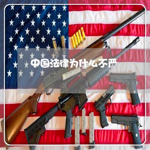 中国法律为什么不严