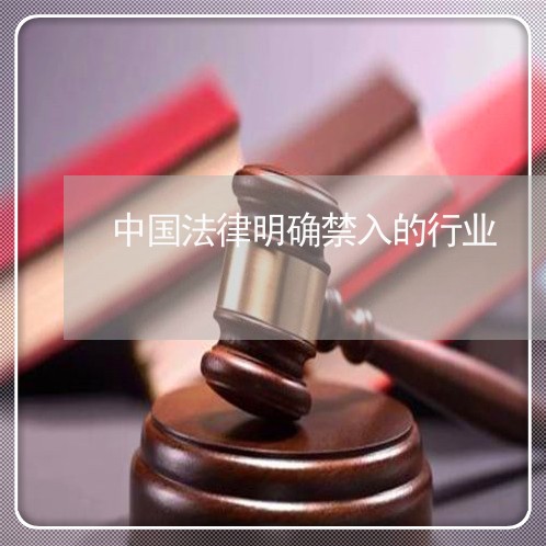 中国法律明确禁入的行业