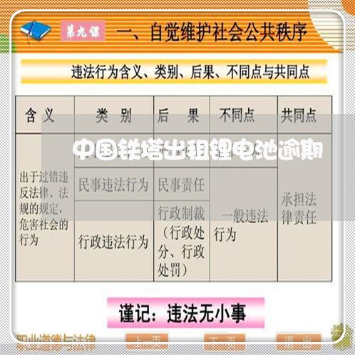 中国铁塔出租锂电池逾期 中国铁塔出租锂电池逾期