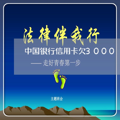 中国银行信用卡欠3000 中国银行信用卡欠3000