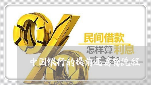 中国银行的提前还房贷流程/2023061117170 中国银行的提前还房贷流程/2023061117170