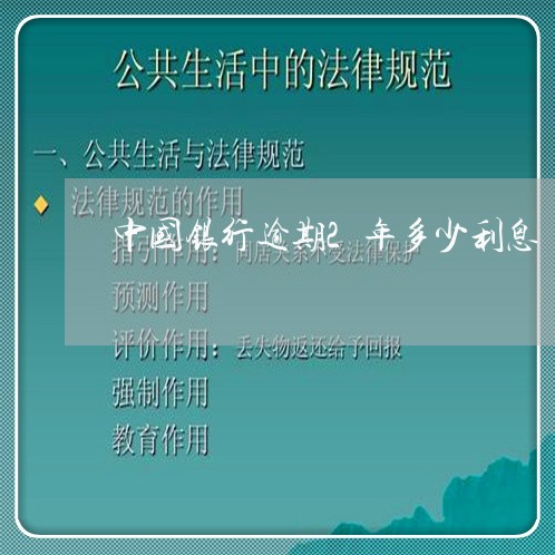 中国银行逾期2年多少利息/2023060593917