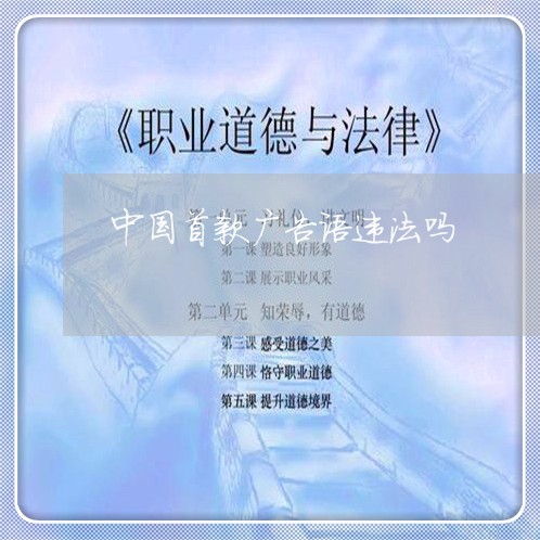 中国首款广告语违法吗