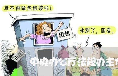中央办公厅法规办主任 中央办公厅法规办主任