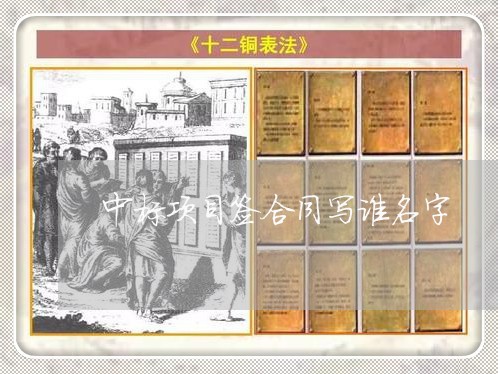 中标项目签合同写谁名字/2023022832592