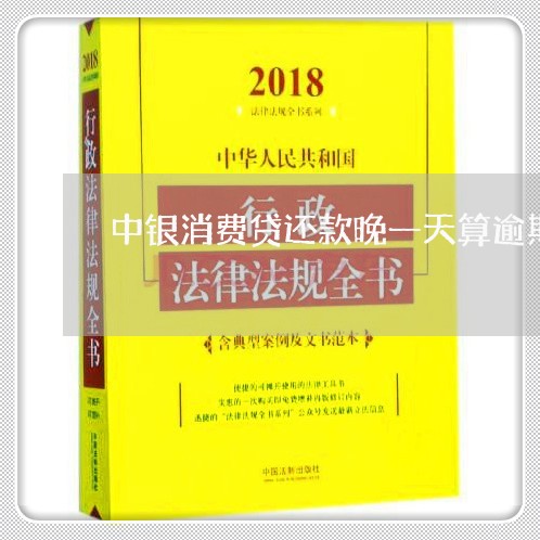 中银消费贷还款晚一天算逾期吗/2023100636048