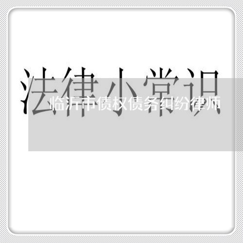 临沂市债权债务纠纷律师 临沂市债权债务纠纷律师