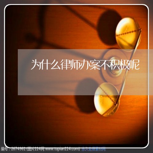 为什么律师办案不积极呢