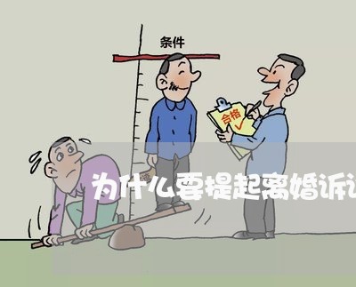 为什么要提起离婚诉讼诉讼