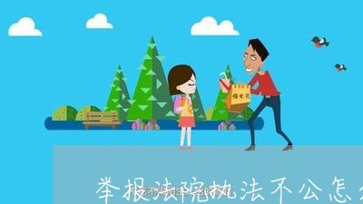 举报法院执法不公怎么写