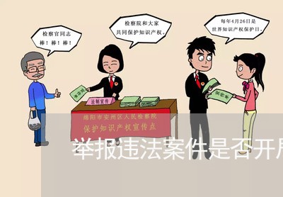 举报违法案件是否开局案件受理书