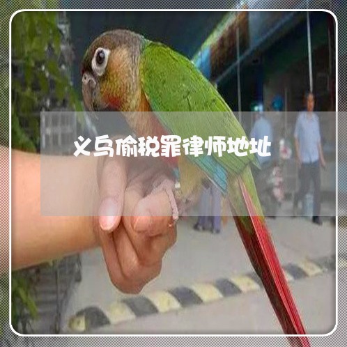 义乌偷税罪律师地址