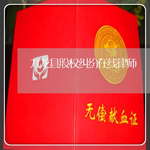 九龙县股权纠纷在线律师
