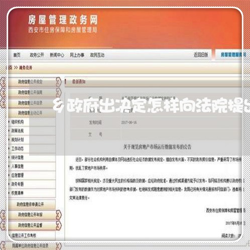乡政府出决定怎样向法院提出直行