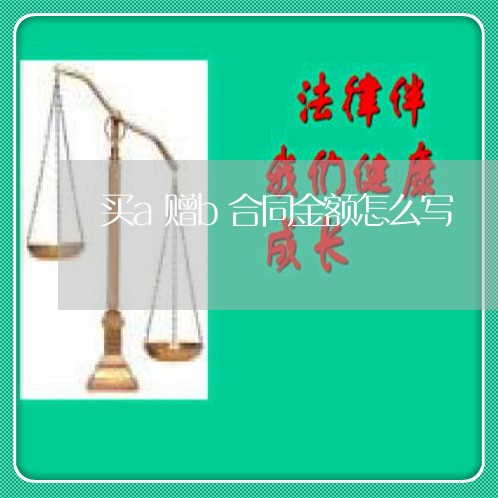 买a赠b合同金额怎么写/2023041462817