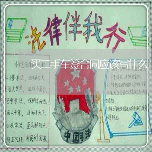 买二手车签合同应该写什么/2023061683493 买二手车签合同应该写什么/2023061683493