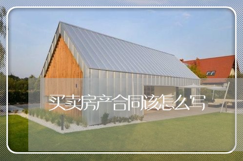 买卖房产合同该怎么写/2023040321481 买卖房产合同该怎么写/2023040321481