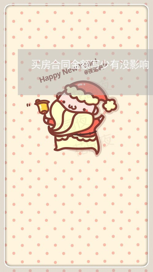 买房合同金额写少有没影响/2023022684828