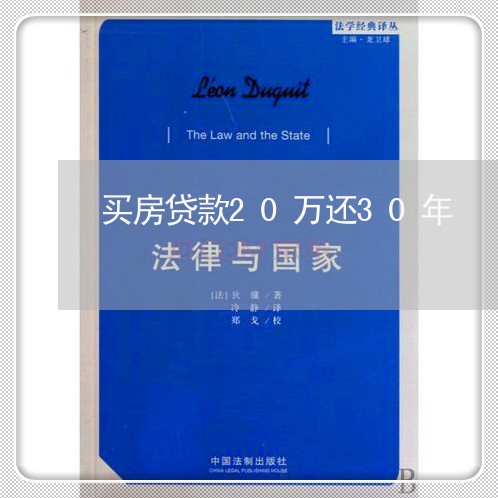 买房贷款20万还30年/2023041839460