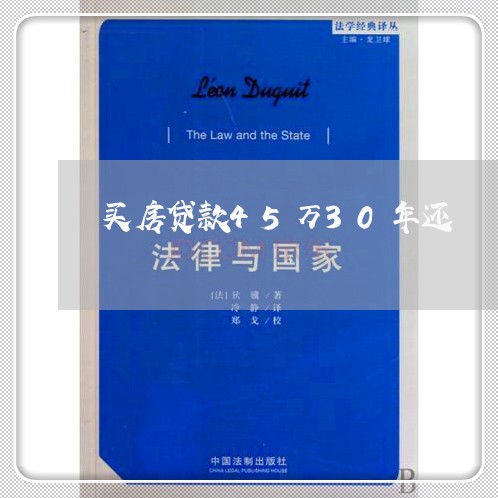 买房贷款45万30年还/2023041818283