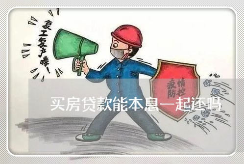 买房贷款能本息一起还吗/2023041884838