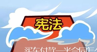 买车付款一半合同怎么写/2023042293925
