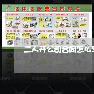 二人开公司合同怎么写/2023041531513