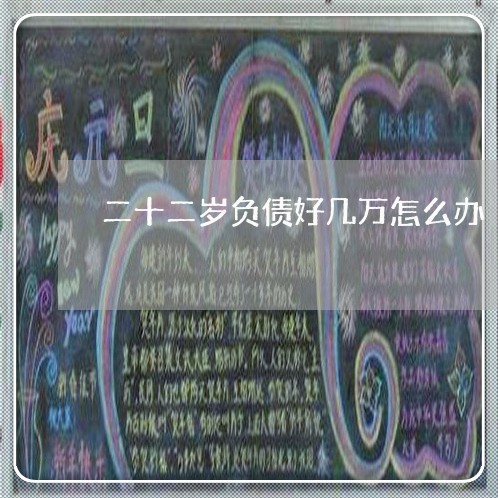 二十二岁负债好几万怎么办/2023021610504 二十二岁负债好几万怎么办/2023021610504