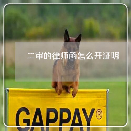 二审的律师函怎么开证明 二审的律师函怎么开证明