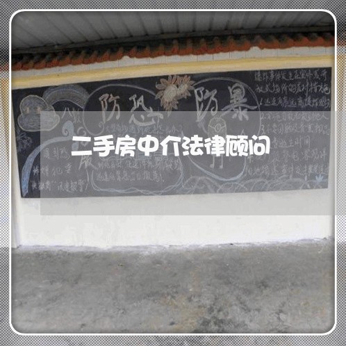 二手房中介法律顾问 二手房中介法律顾问