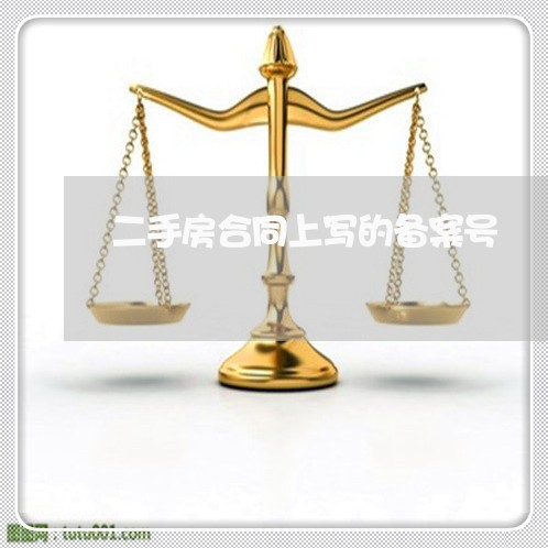 二手房合同上写的备案号/2023061632586
